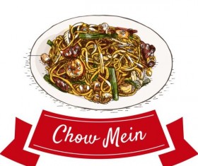 Chow mein vector