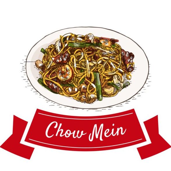 Chow mein vector