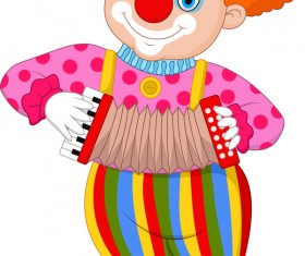 Circus clown illustration vector set 04