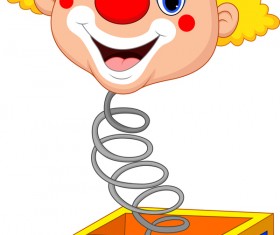 Circus clown illustration vector set 09