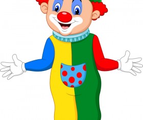 Circus clown illustration vector set 10