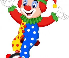 Circus clown illustration vector set 11