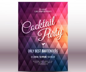 Cocktail party flyer template vector 02