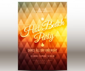 Cocktail party flyer template vector 03