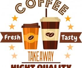 Coffee vintage labels vector design 01