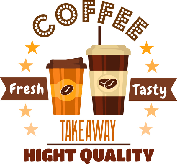 Coffee vintage labels vector design 01