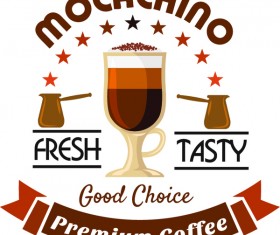 Coffee vintage labels vector design 03