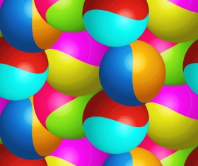 Colored ball pattern seamless vector material