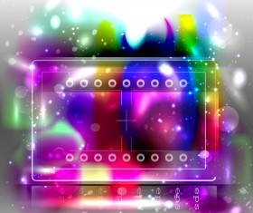 Colored light bokeh background vector