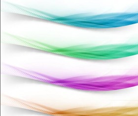 Colored wavy lines background illustration vector 01