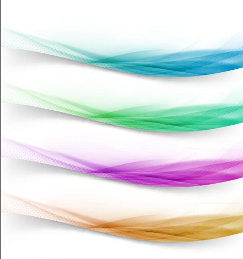 Colored wavy lines background illustration vector 01