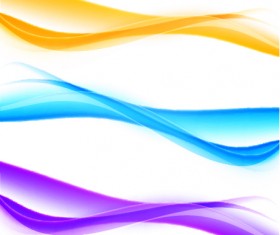 Colored wavy lines background illustration vector 02