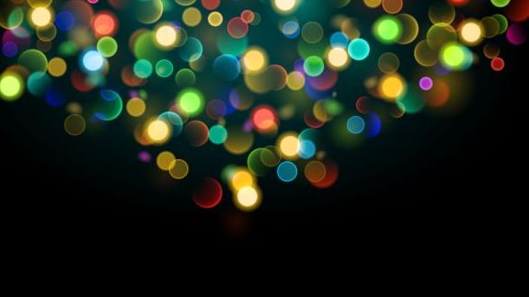 Colorful bokeh effect with background vector 01