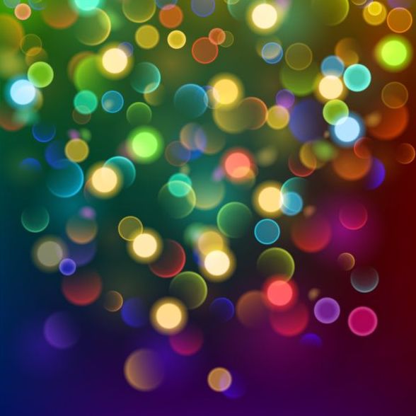 Colorful bokeh effect with background vector 03