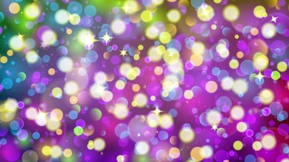 Colorful bokeh effect with star light background vector