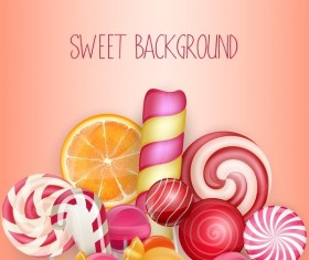 Colorful sweet background vector material 03