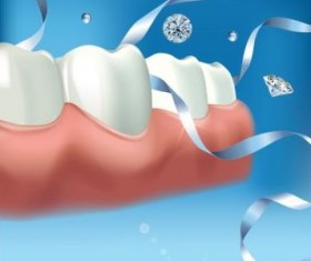 Creative dental floss advertising template vector 01