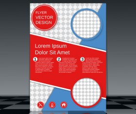 Cricles flyer cover template illustration vector 02
