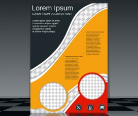 Cricles flyer cover template illustration vector 03