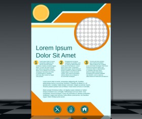 Cricles flyer cover template illustration vector 04