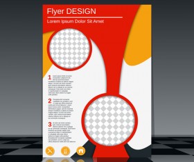 Cricles flyer cover template illustration vector 05