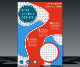 Cricles flyer cover template illustration vector 06