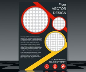 Cricles flyer cover template illustration vector 07