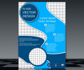 Cricles flyer cover template illustration vector 08