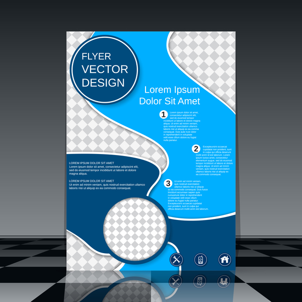 Cricles flyer cover template illustration vector 08