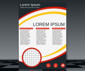 Cricles flyer cover template illustration vector 09