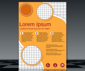 Cricles flyer cover template illustration vector 10