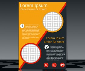 Cricles flyer cover template illustration vector 11