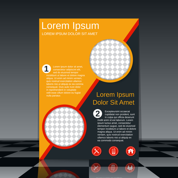 Cricles flyer cover template illustration vector 11
