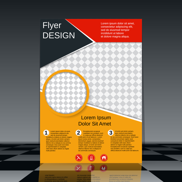 Cricles flyer cover template illustration vector 14