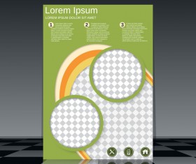 Cricles flyer cover template illustration vector 15