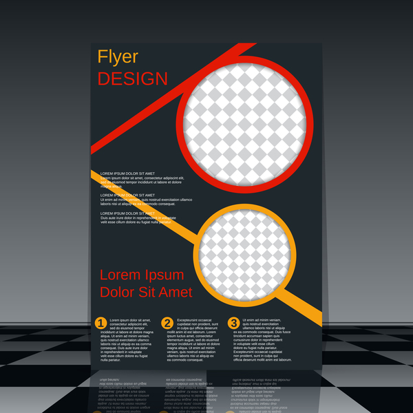 Cricles flyer cover template illustration vector 16