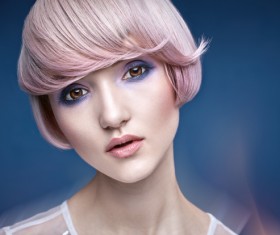 Cute girl with pink hair HD picture 04