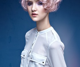 Cute girl with pink hair HD picture 05