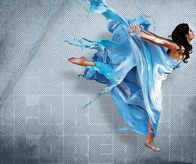 Dancing woman Stock Photo