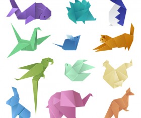 Dinosaur orgami vector design