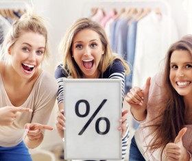 Discounted shopping woman HD picture