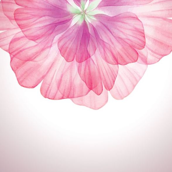 Dream pink flower with vector 01
