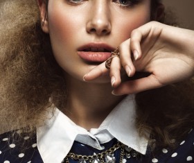 Dress up fashionable woman Stock Photo