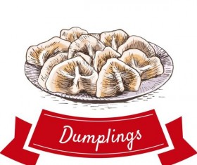 Dumplings vector material