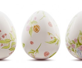 Easter background with decorated eggs vector 02