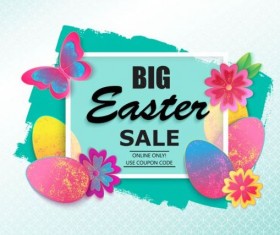 Easter big sale background vectors