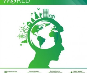Ecology world infographics design vector 01