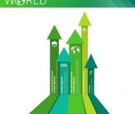 Ecology world infographics design vector 03