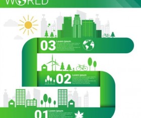 Ecology world infographics design vector 04