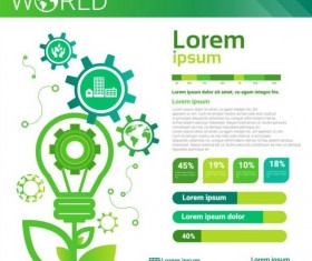 Ecology world infographics design vector 05